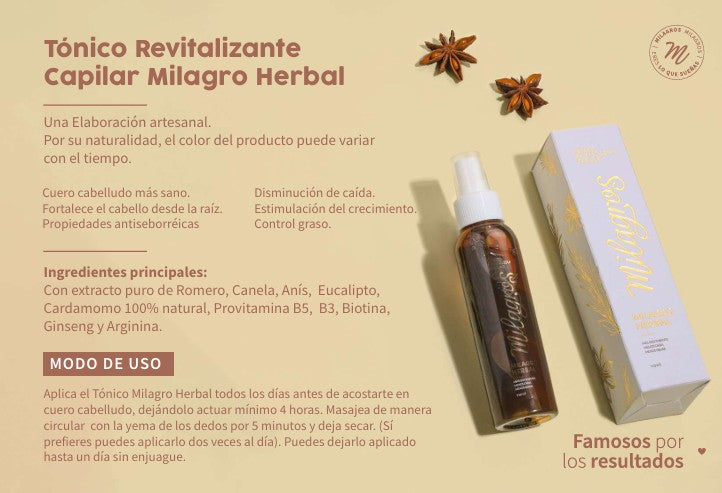 TÓNICO MILAGRO HERBAL